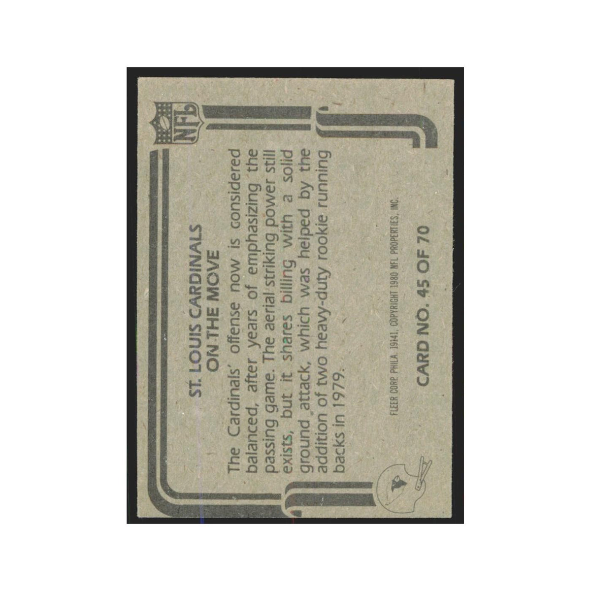 1980 Fleer On the Move Cardinals #45