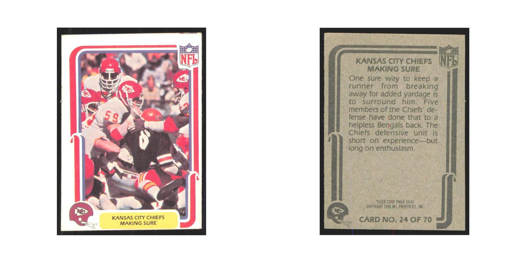 1980 Fleer Making Sure (Defense) Chiefs #24