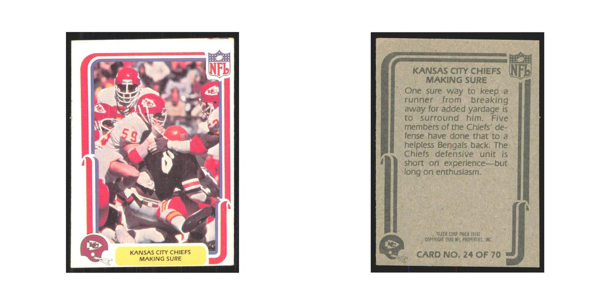 1980 Fleer Making Sure (Defense) Chiefs #24