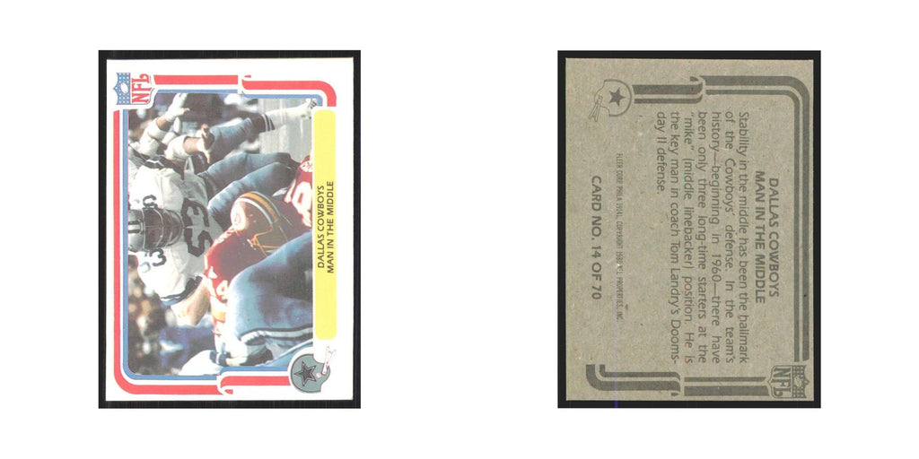 1980 Fleer Man in the Middle Cowboys #14