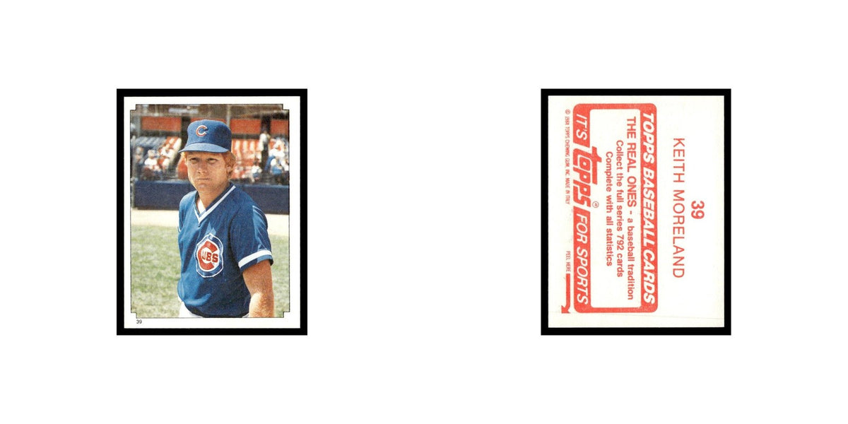 Keith Moreland 1984 Topps Stickers #39 Chicago Cubs Baseball Card NM