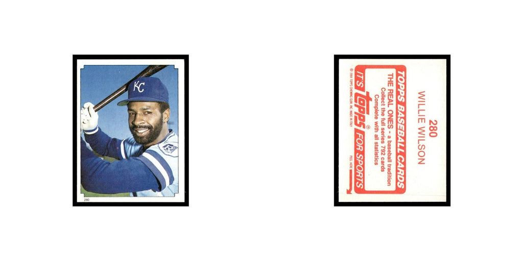 Willie Wilson 1984 Topps Stickers #280 Kansas City Royals Baseball Card NM