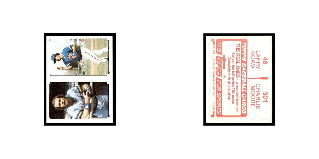 Larry Bowa Charlie Moore 1984 Topps Stickers #46/301 Baseball Card NM