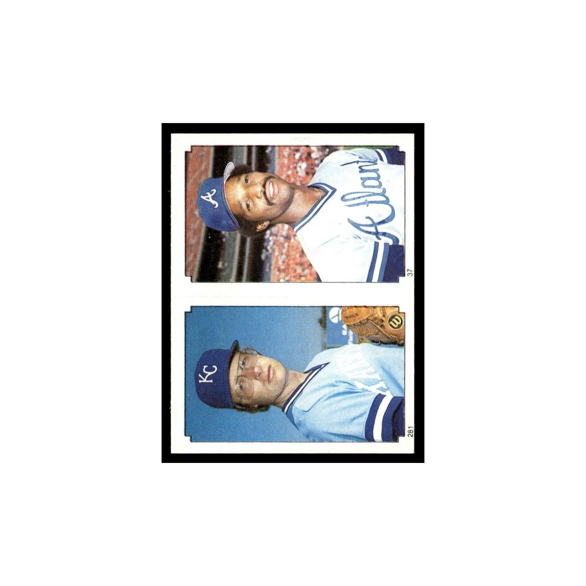 Paul Splittorff Jerry Royster 1984 Topps Stickers #37/281 Baseball Card NM