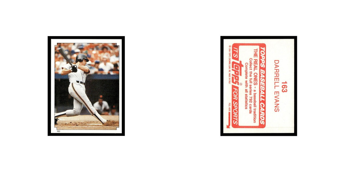Darrell Evans 1984 Topps Stickers #163 San Francisco Giants Baseball Card NM