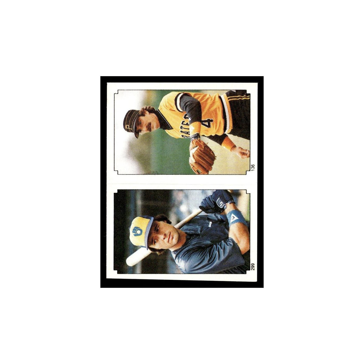 Rick Manning Dale Berra 1984 Topps Stickers #136/299 Baseball Card NM