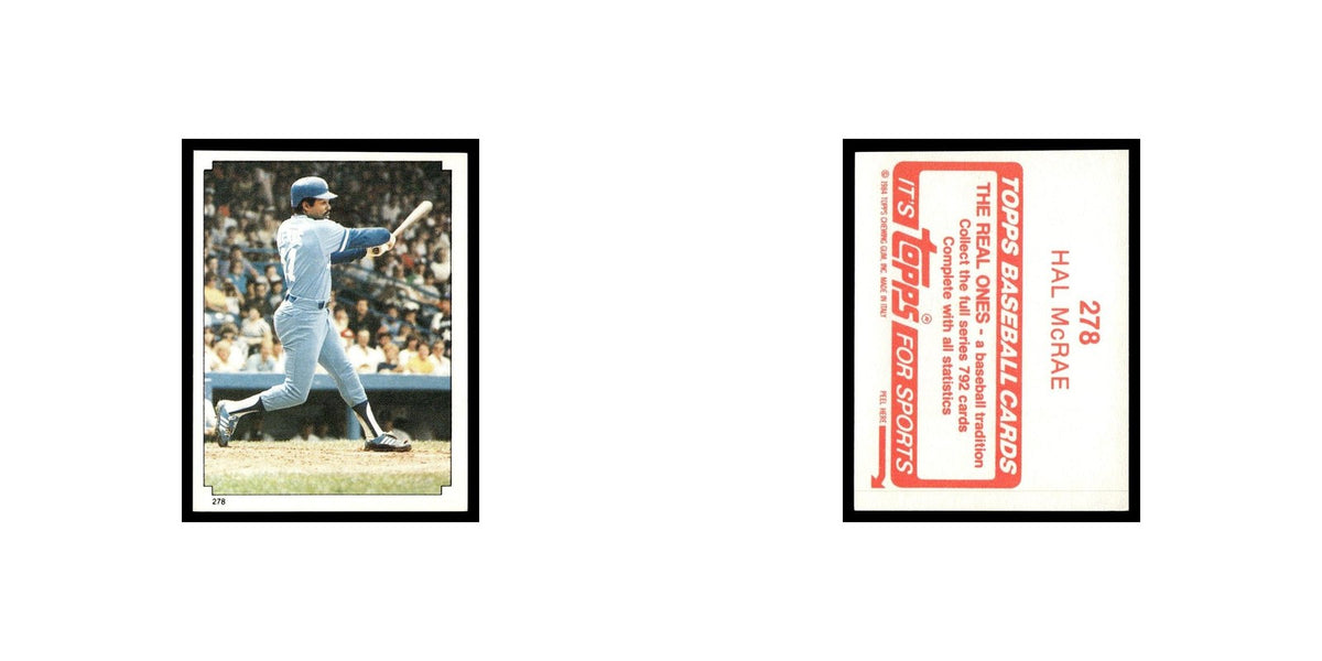 Hal McRae 1984 Topps Stickers #278 Kansas City Royals Baseball Card NM