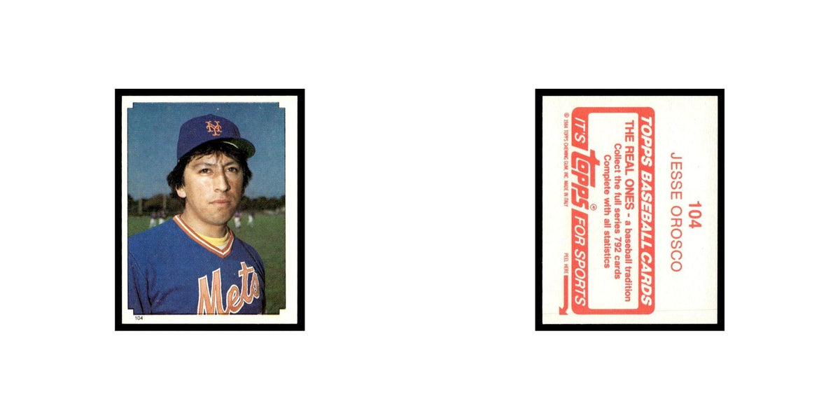 Jesse Orosco 1984 Topps Stickers #104 New York Mets Baseball Card NM
