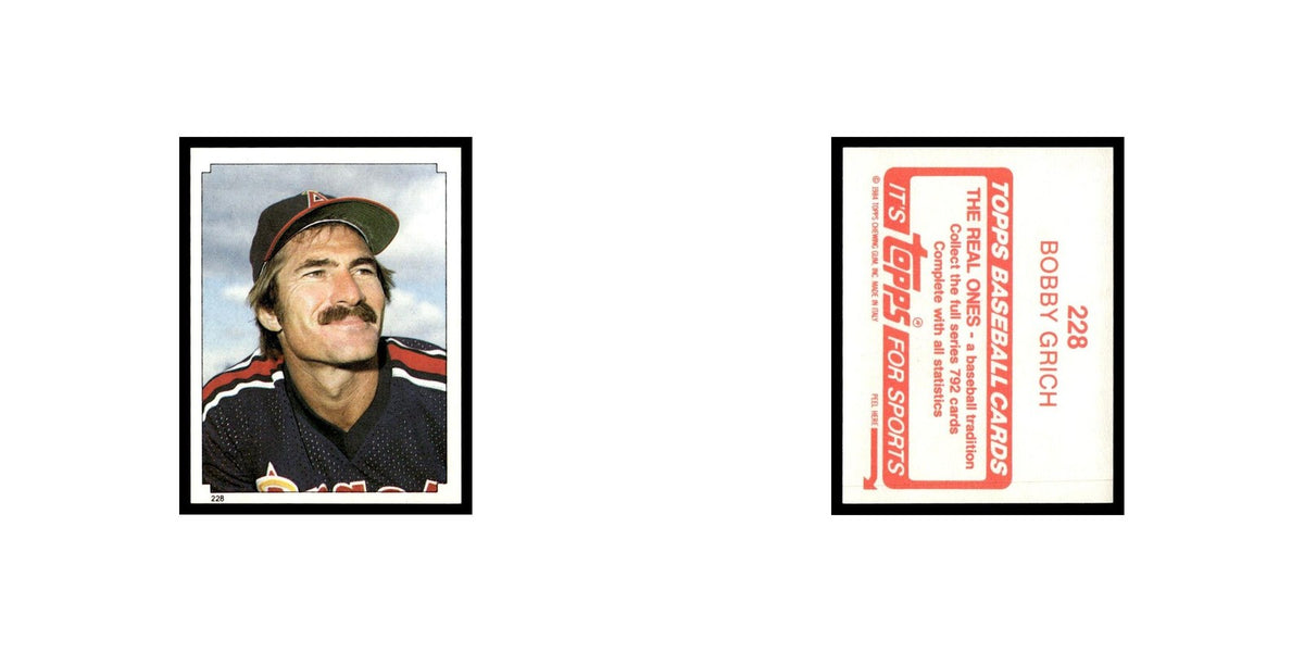 Bobby Grich 1984 Topps Stickers #228 California Angels Baseball Card NM
