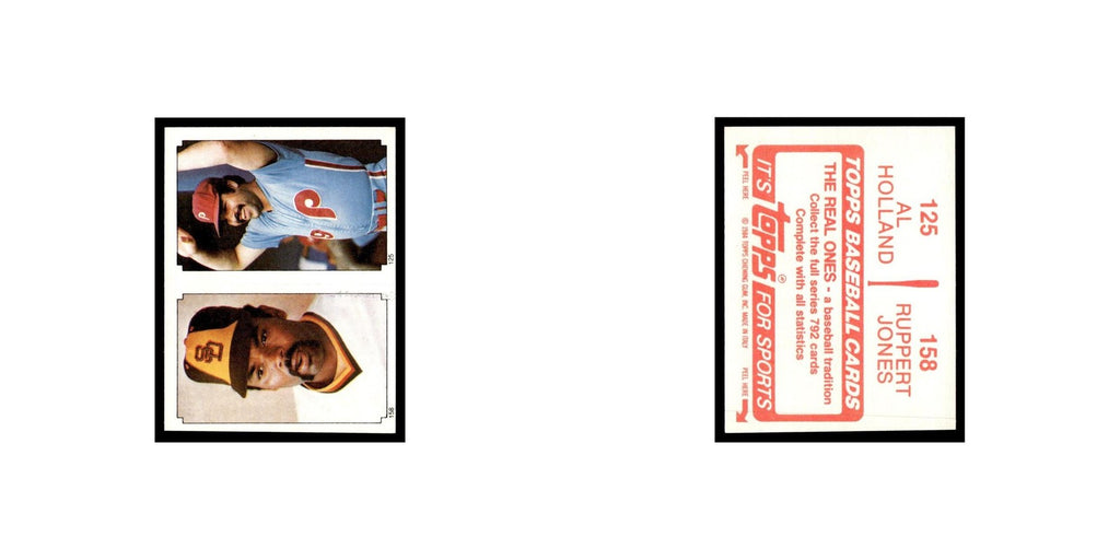 Al Holland Ruppert Jones 1984 Topps Stickers #125/158 Baseball Card NM