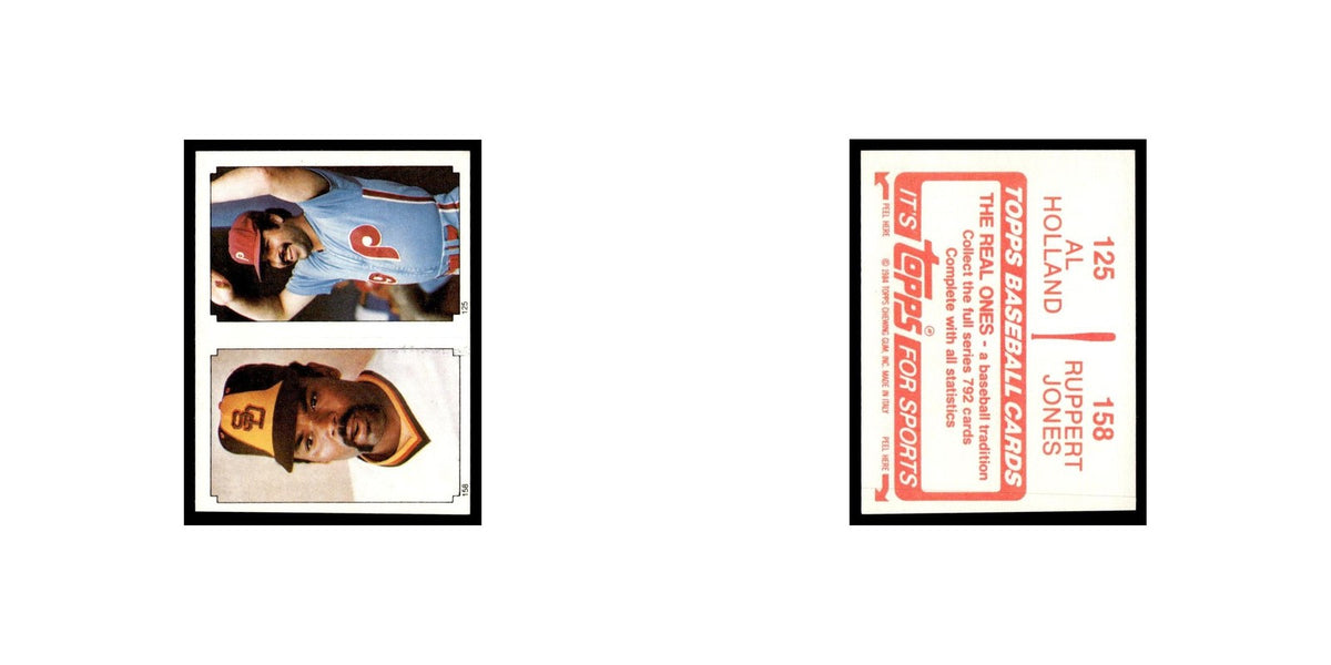 Al Holland Ruppert Jones 1984 Topps Stickers #125/158 Baseball Card NM