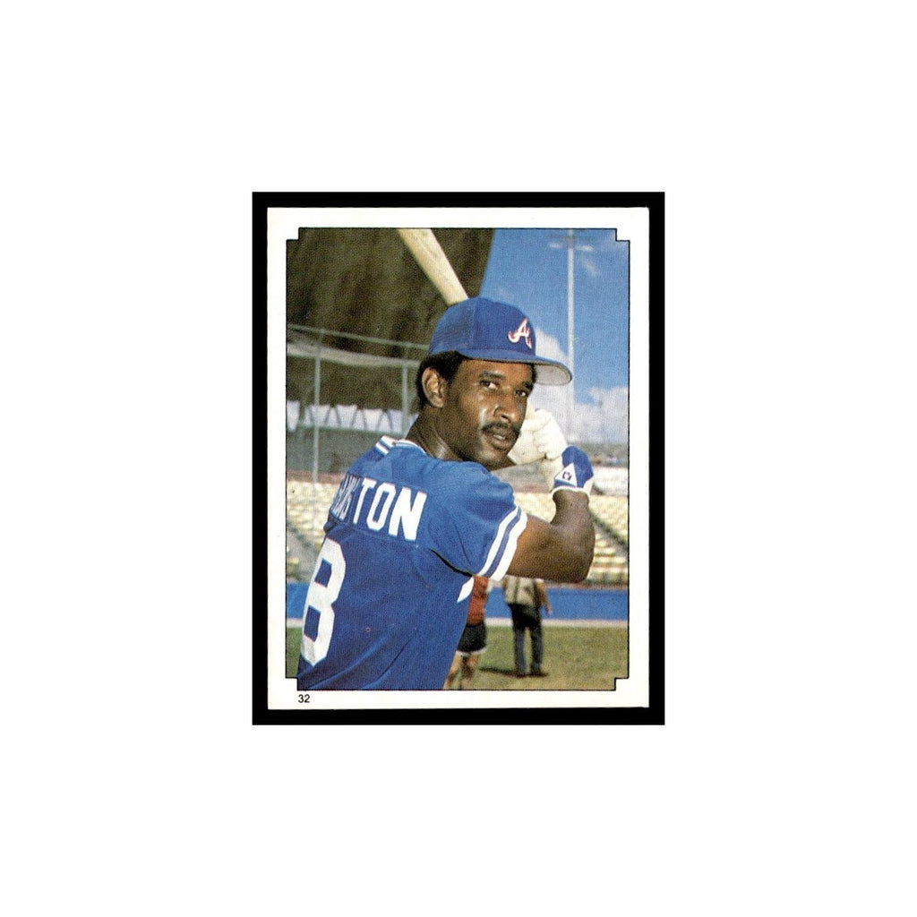 Claudell Washington 1984 Topps Stickers #32 Atlanta Braves Baseball Card NM