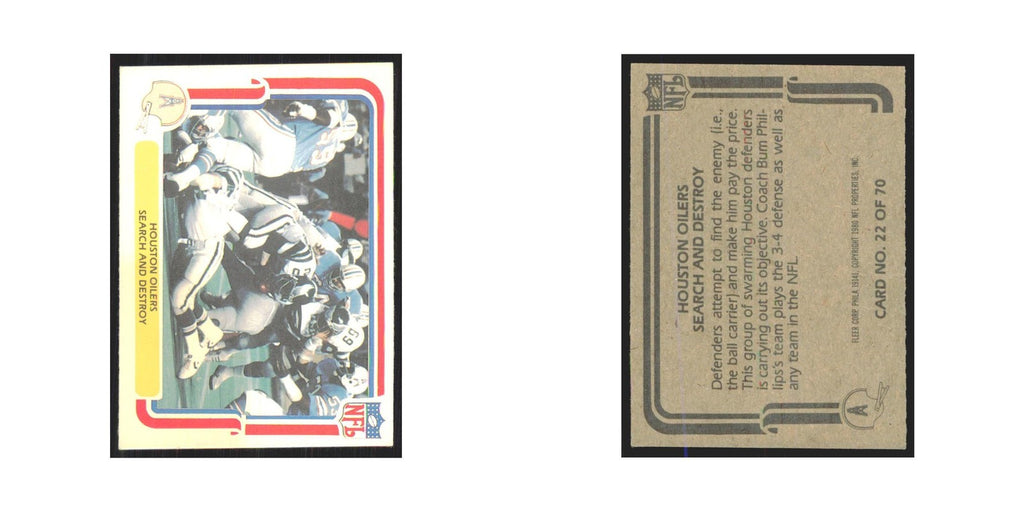 1980 Fleer Search and Destroy Houston Oilers #22.0