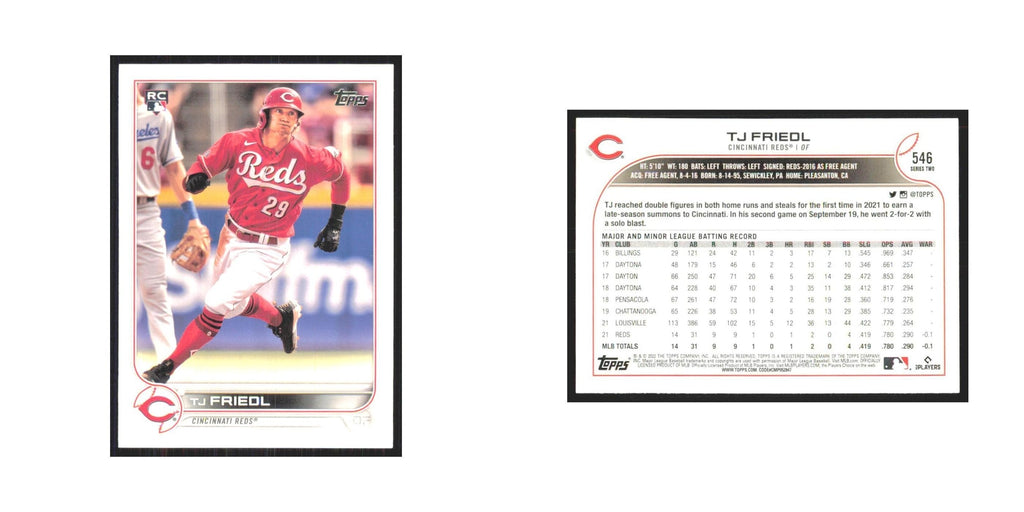 2022 Topps TJ Friedl RC Reds #546