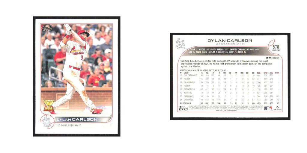 2022 Topps Dylan Carlson Cardinals #578