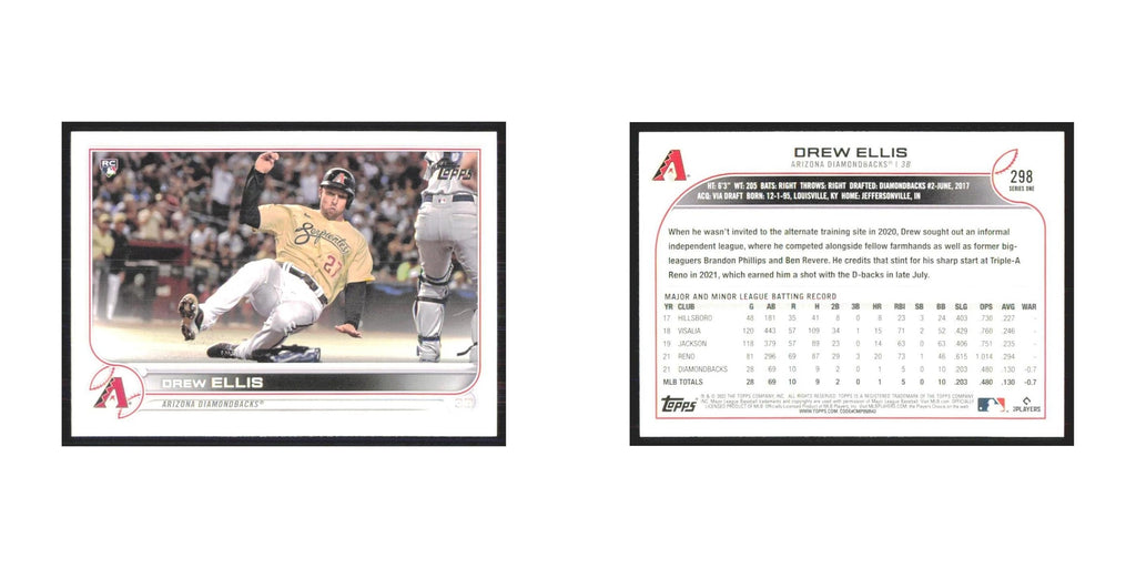 2022 Topps Drew Ellis RC Diamondbacks #298
