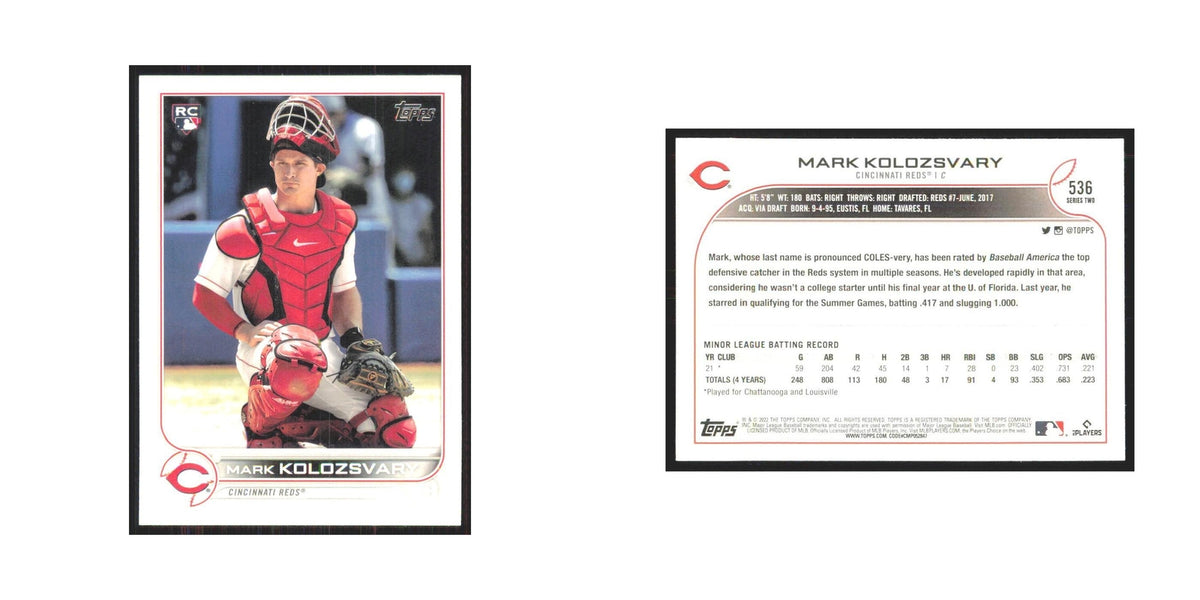 2022 Topps Mark Kolozsvary RC Reds #536