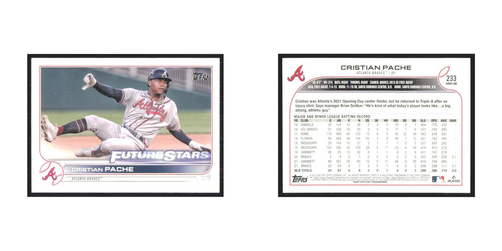 2022 Topps Cristian Pache Braves #233
