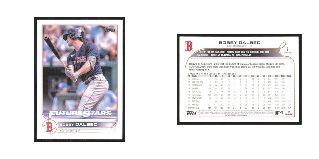 2022 Topps Bobby Dalbec Red Sox #7