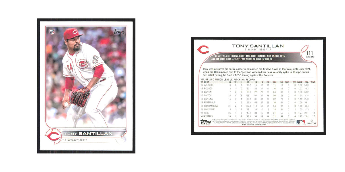 2022 Topps Tony Santillan RC Reds #111