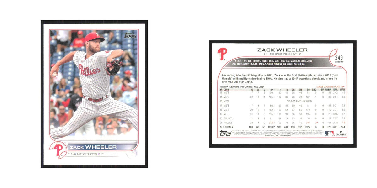 2022 Topps Zack Wheeler Phillies #249