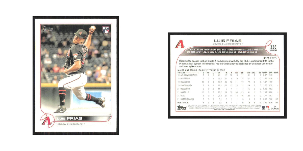 2022 Topps Luis Frias RC Diamondbacks #338