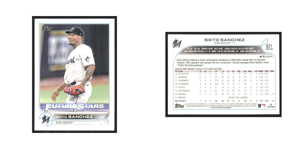 2022 Topps Sixto Sanchez Marlins #621