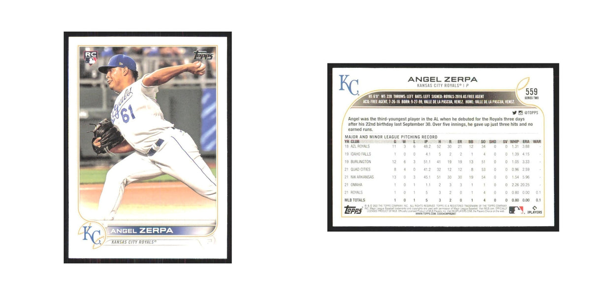 2022 Topps Angel Zerpa RC Royals #559