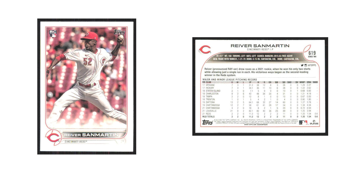2022 Topps Reiver Sanmartin RC Reds #619