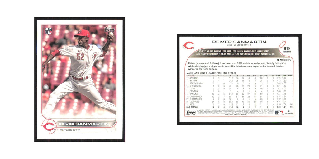 2022 Topps Reiver Sanmartin RC Reds #619