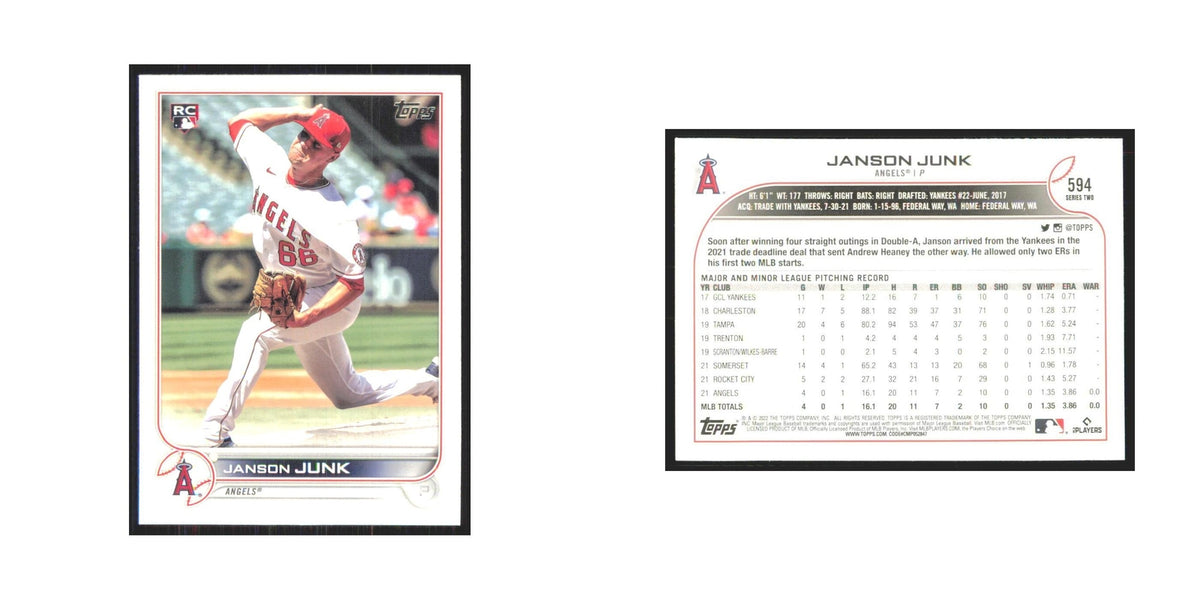 2022 Topps Janson Junk RC Angels #594