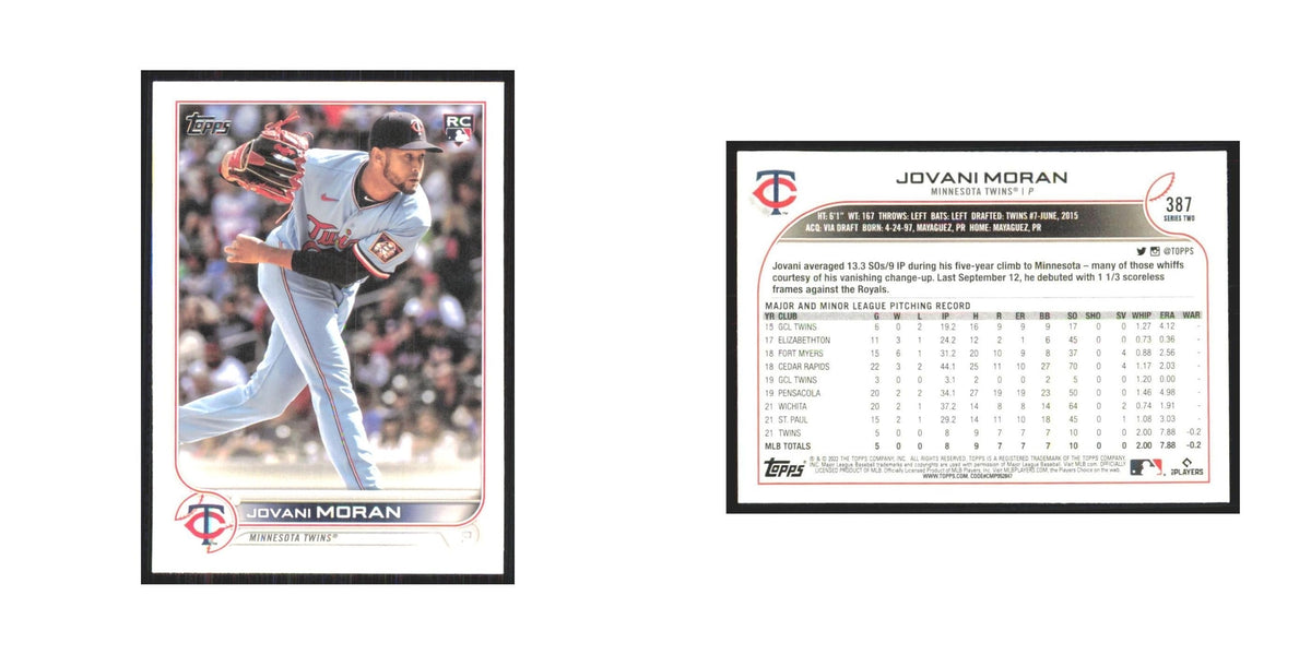 2022 Topps Jovani Moran RC Twins #387