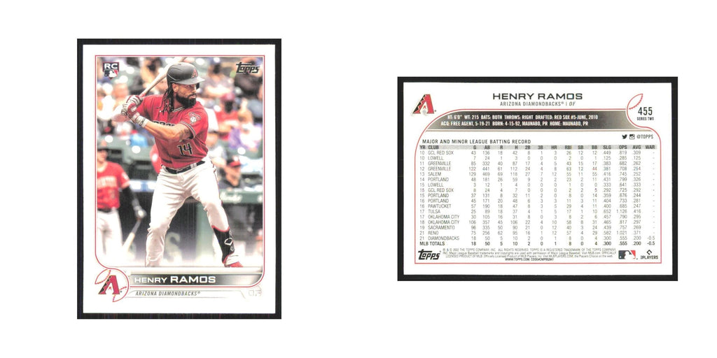 2022 Topps Henry Ramos RC Diamondbacks #455