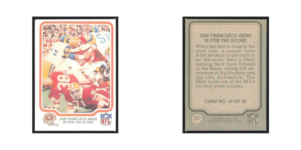 1979 Fleer In For The Score 49ers #49