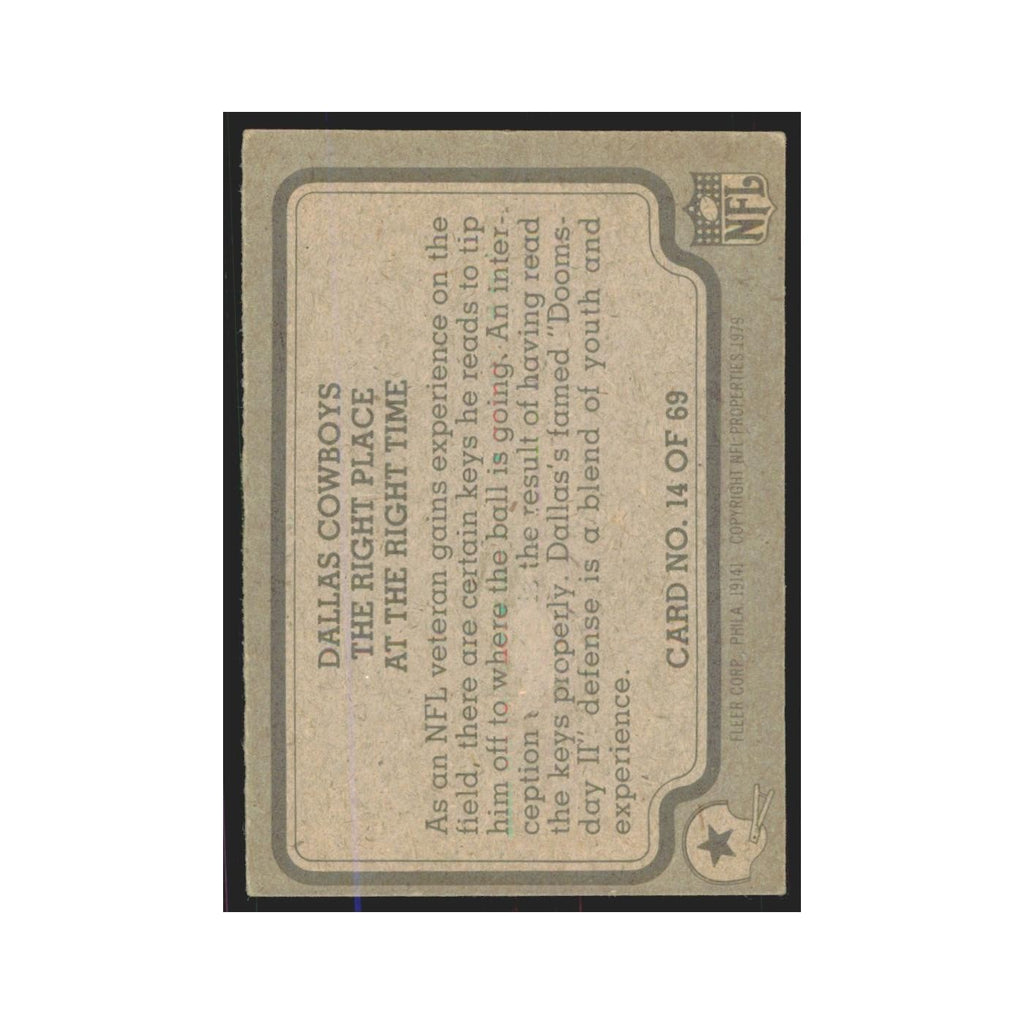 1979 Fleer The Right Place At The Right Tie Cowboys #14.0