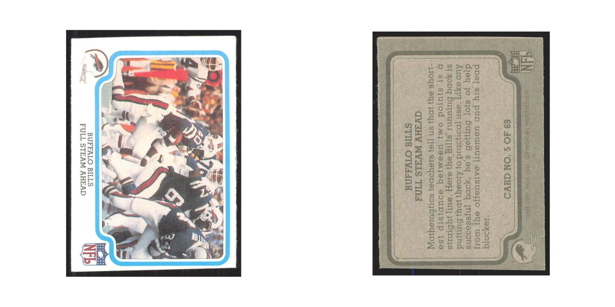 1979 Fleer Full Steam Ahead Bills #5.0
