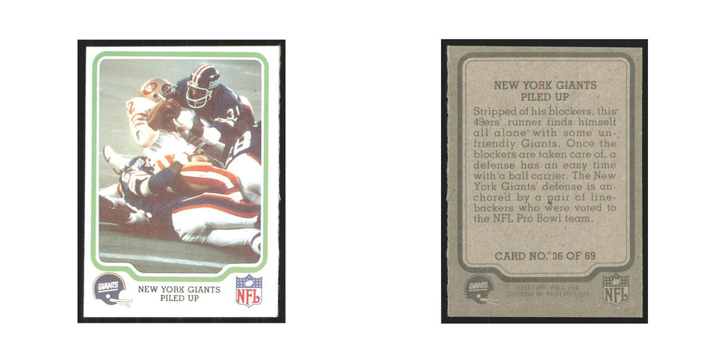 1979 Fleer Piled Up Giants #36