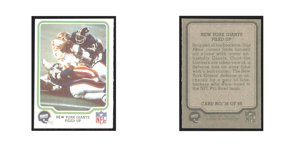1979 Fleer Piled Up Giants #36