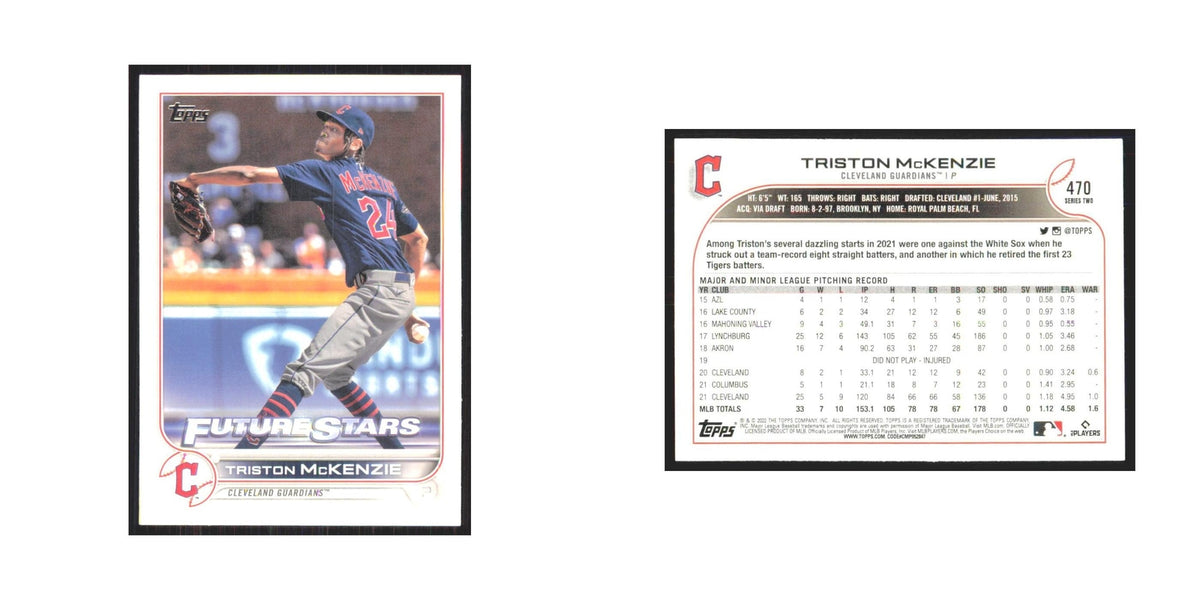 2022 Topps Triston McKenzie Guardians #470