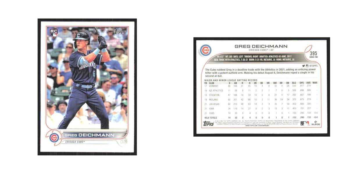 2022 Topps Greg Deichmann RC Cubs #395