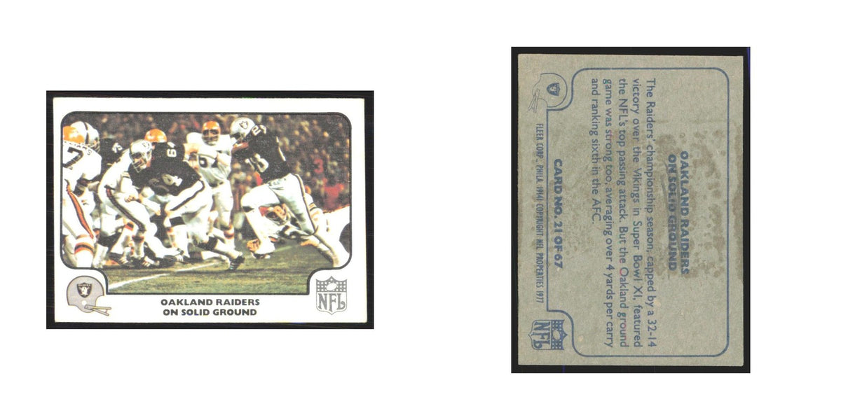 1977 Fleer On Solid Ground Raiders #21.0