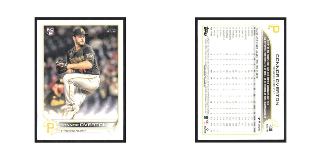 2022 Topps Connor Overton RC Pirates #339