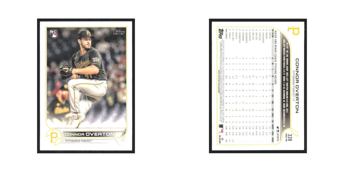 2022 Topps Connor Overton RC Pirates #339