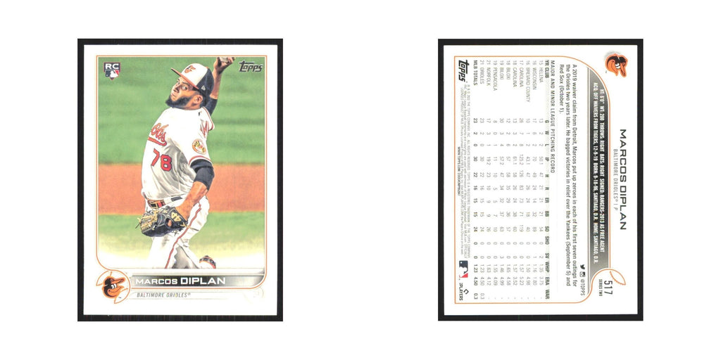 2022 Topps Marcos Diplan RC Orioles #517