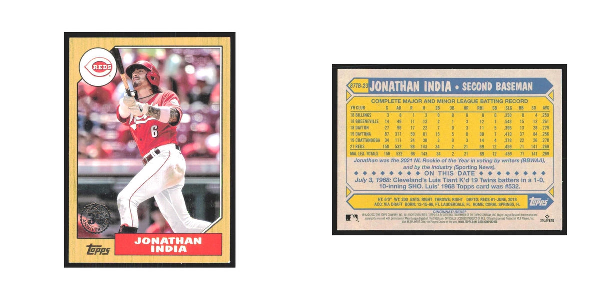 2022 Topps Jonathan India Reds #87TB-23