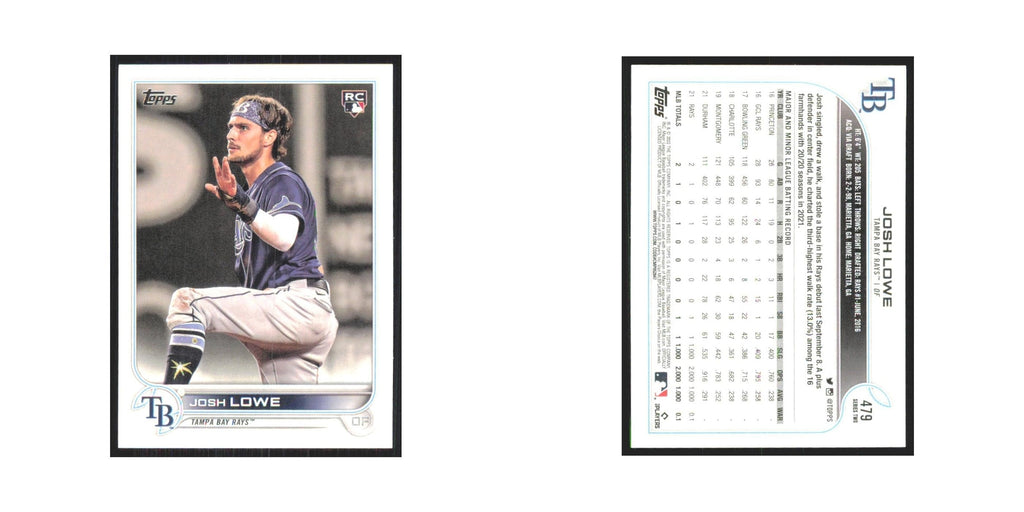 2022 Topps Josh Lowe RC Rays #479