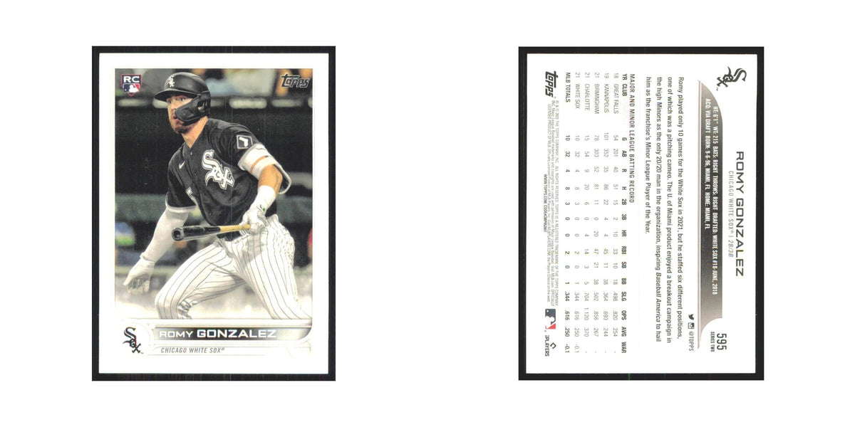 2022 Topps Romy Gonzalez RC White Sox #595