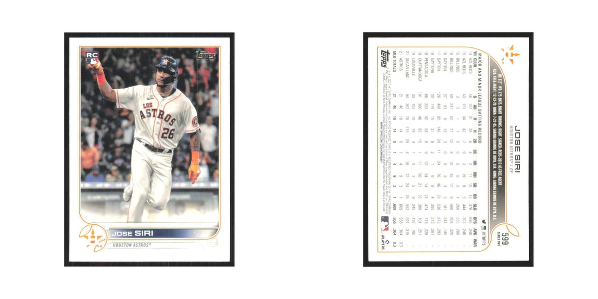 2022 Topps Jose Siri RC Astros #599