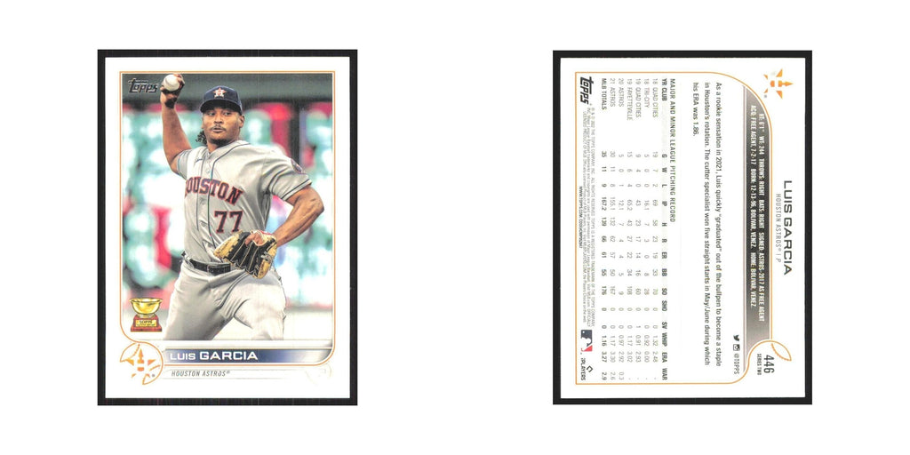 2022 Topps Luis Garcia Astros #446