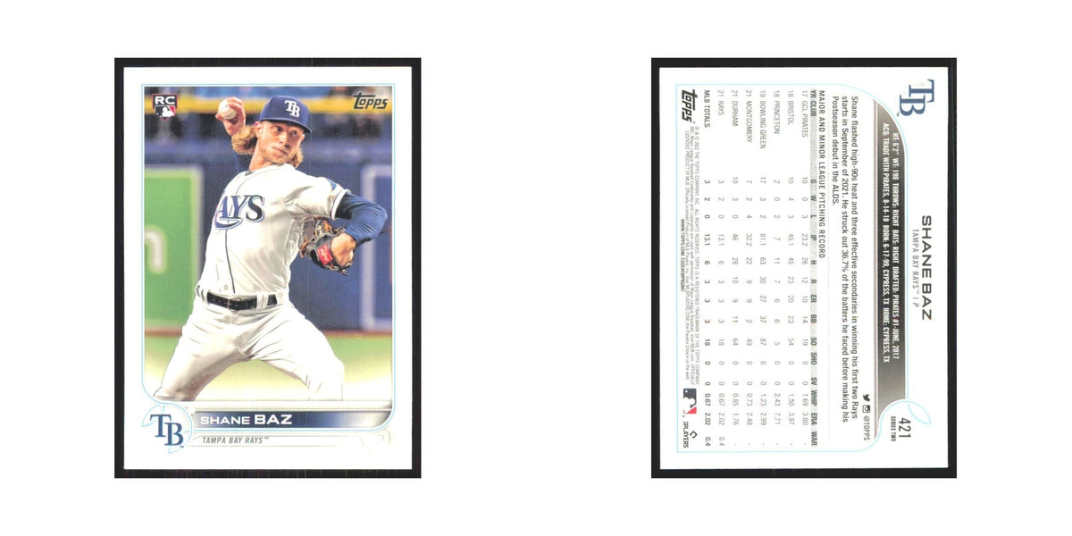2022 Topps Shane Baz RC Rays #421